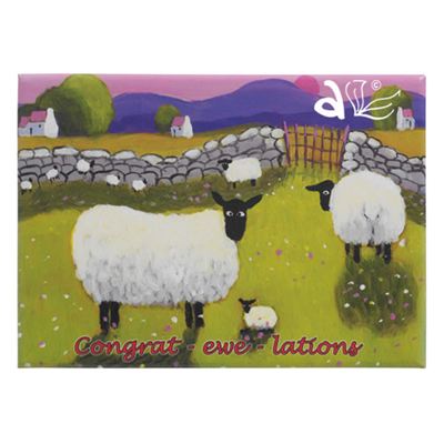 Congrat-ewe-lations Sheep Magnet by Thomas Joseph